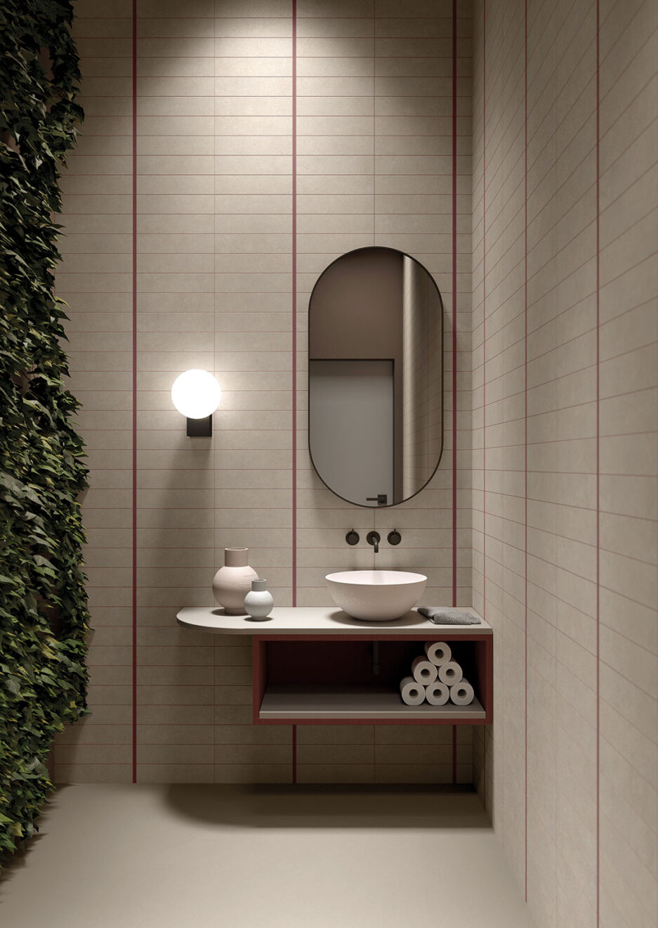 Via Arkadia London Tiles -- Online Outlet - EU Faenza Tortora - Room Setting